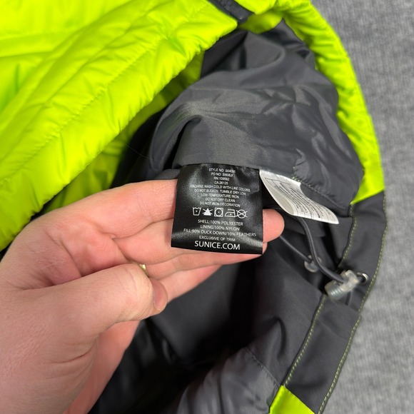 Sunice Vest Men L Black Neon Green Down Puffer US Open 2015 Golf Superlite FX - Picture 9 of 11